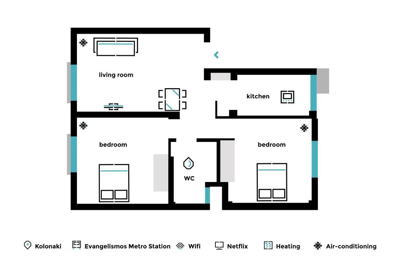 Peaceful 2Bd Apartment In Kolonaki By Upstreet Athens Ngoại thất bức ảnh